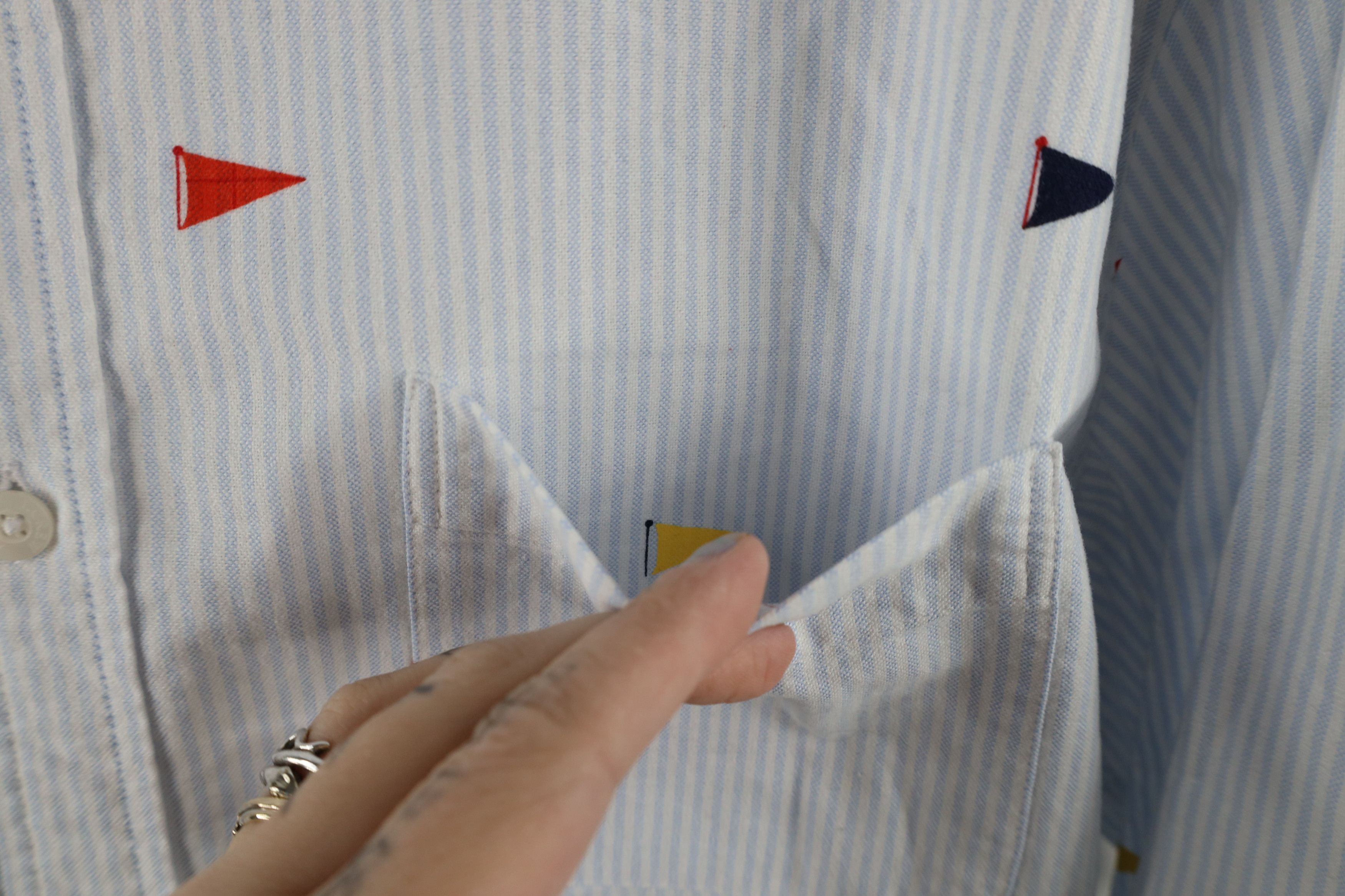 J.Crew × Vintage J Crew Sailing Flags Oxford Collared Button Down Shirt Size US XL / EU 56 / 4 - 4 Thumbnail