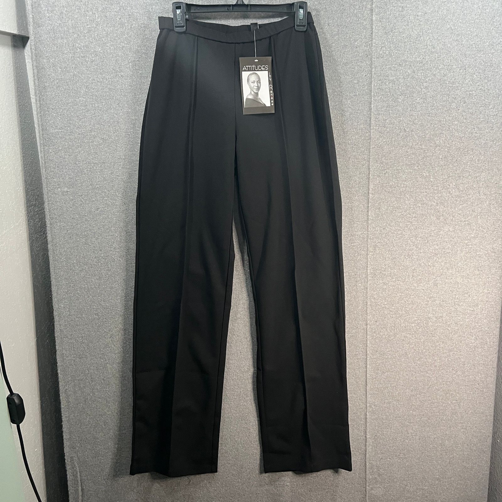 Other Attitudes by Renee Tall Global Illusions Wide Leg Pants Blac Size 26" / US 2 / IT 38 - 1 Thumbnail