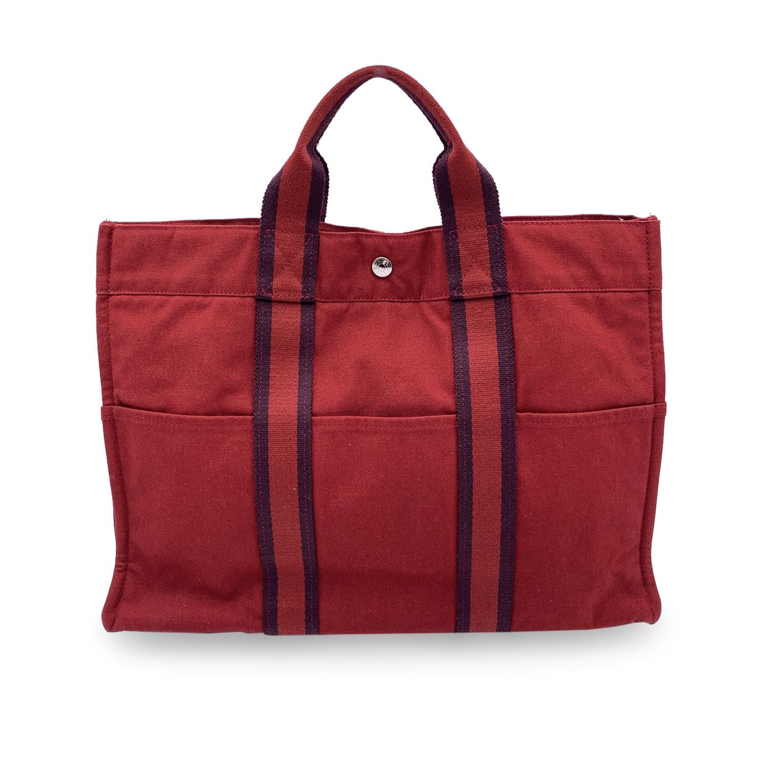 image of Hermes Hermes Tote Bag Vintage Fourre-Tout in Red, Women's