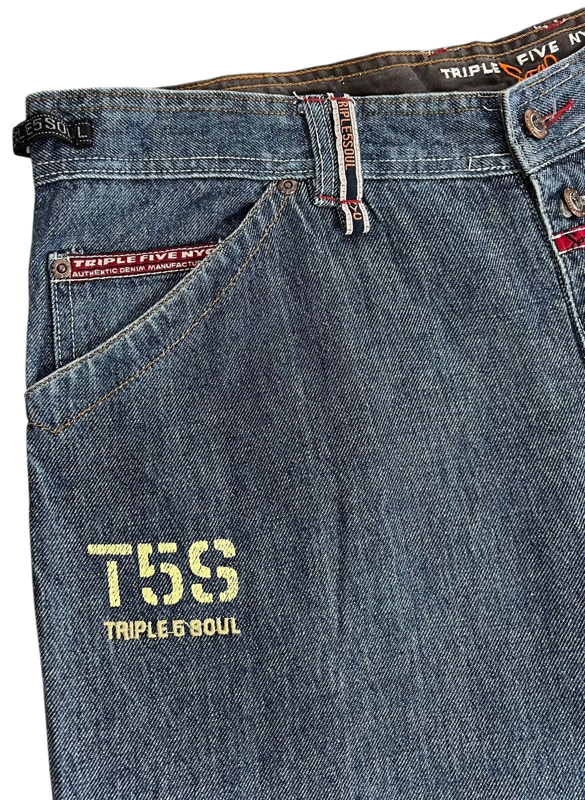 Triple 5 Soul 90s Vintage Distressed Triple Five Soul Baggy Jeans Size US 38 / EU 54 - 5 Thumbnail