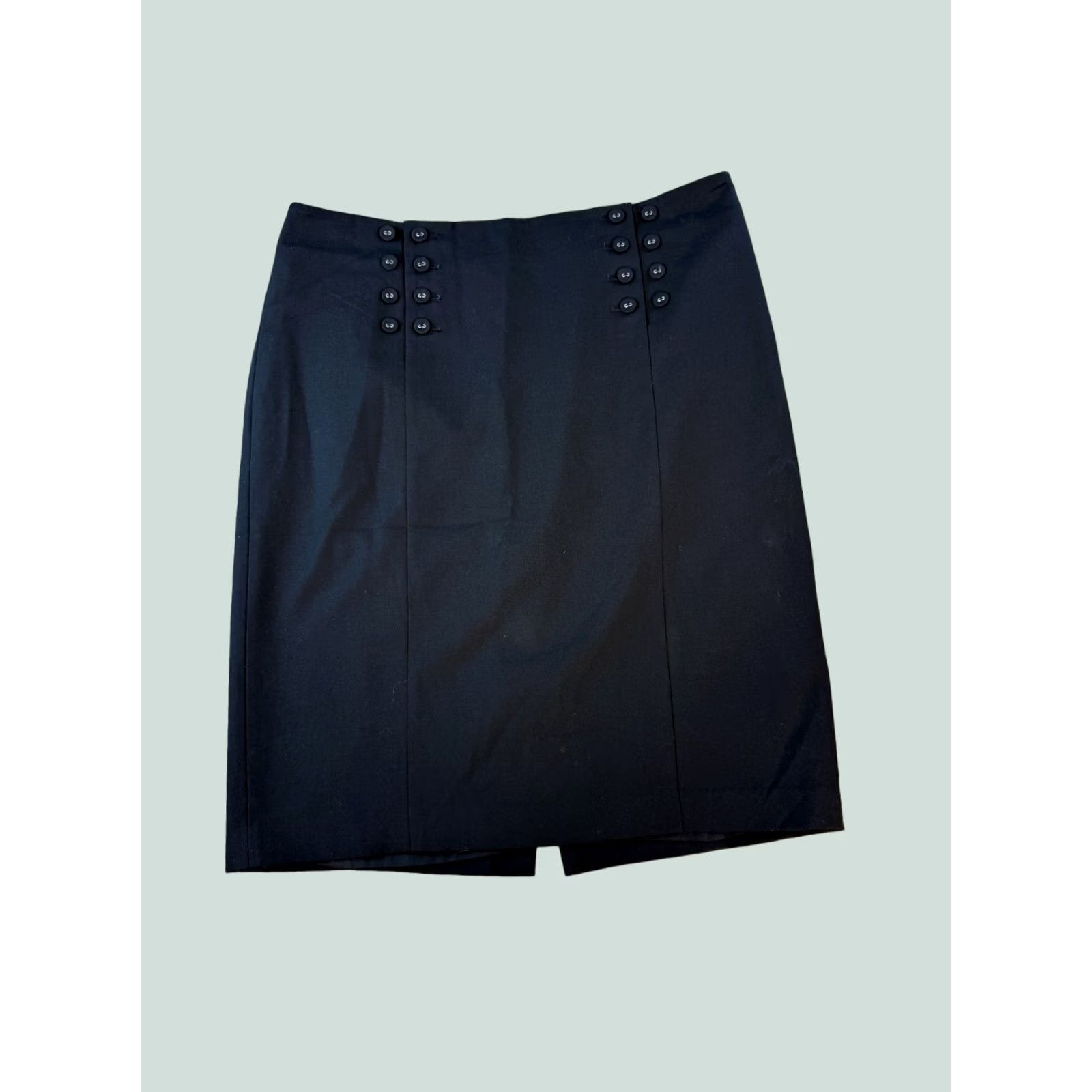 Vintage The Limited Skirt Knee Length Black Lined Slit Size 8 Pencil Straight D277 Women Size 30" / US 8 / IT 44 - 1 Thumbnail