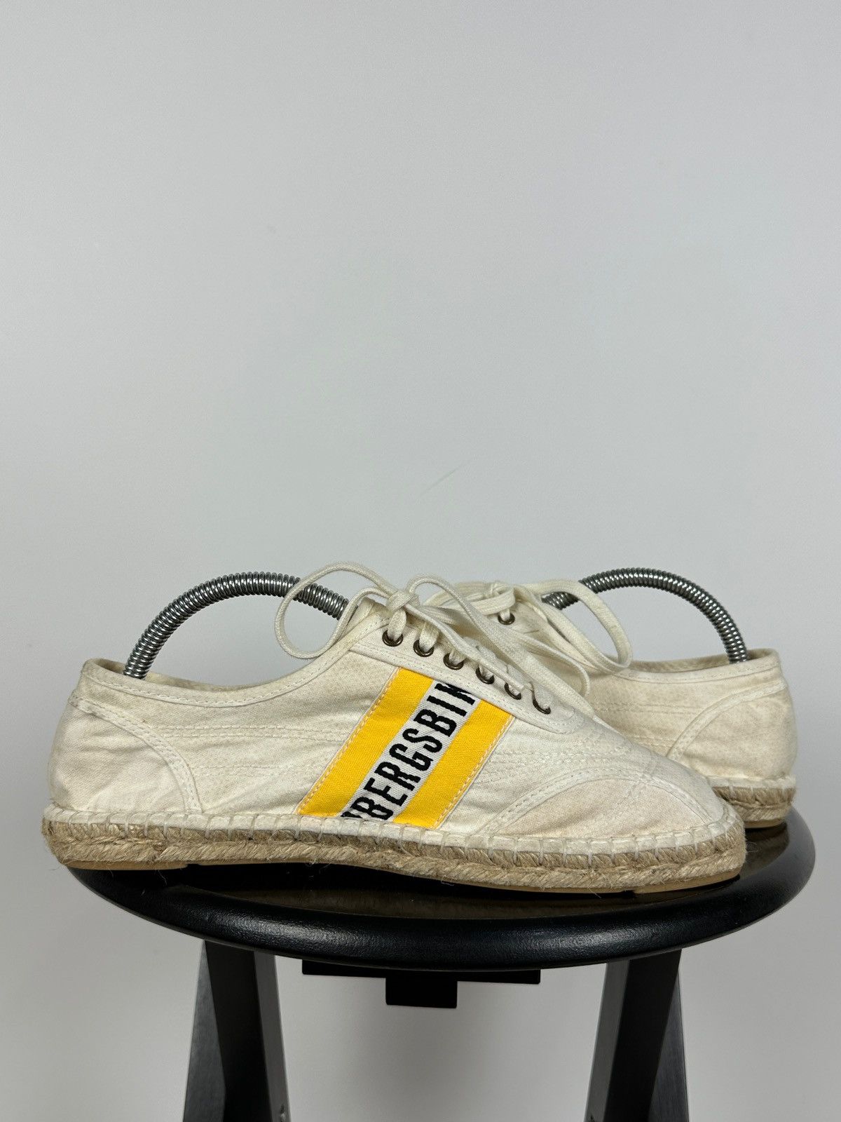 Dirk Bikkembergs Bikkembergs Lace Up Espadrilles Canvas Jute Sole Logo Stripe Size US 6 / EU 39 - 7 Thumbnail