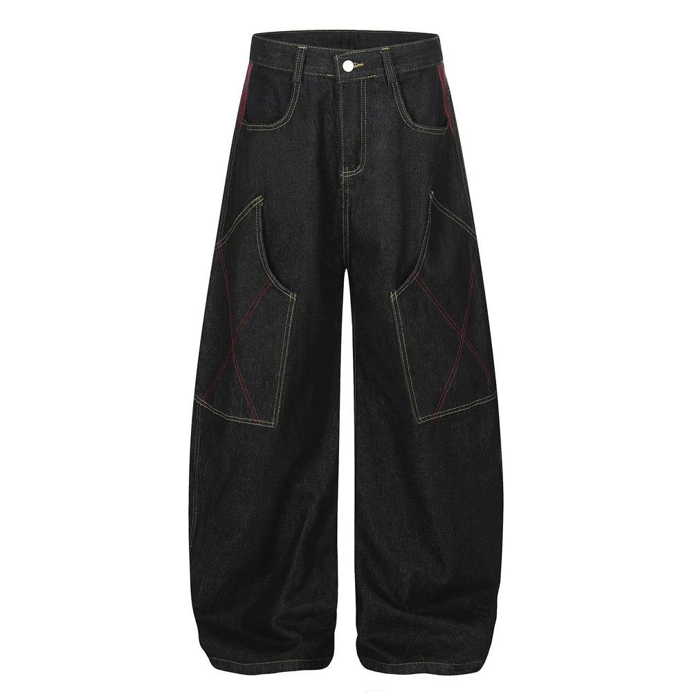 Jean Men's washed multi-pocket workwear scimitar jeans Size US 32 / EU 48 - 1 Thumbnail