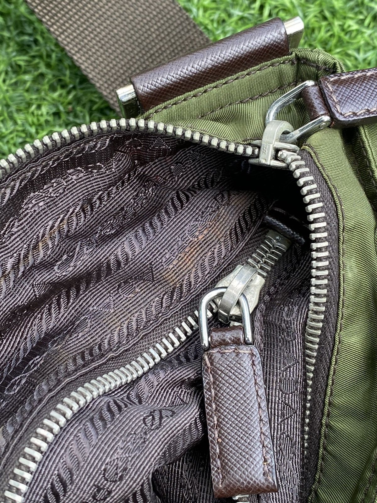 Prada PRADA GREEN NYLON MESSENGER CROSSBODY BAG Size ONE SIZE - 11 Thumbnail