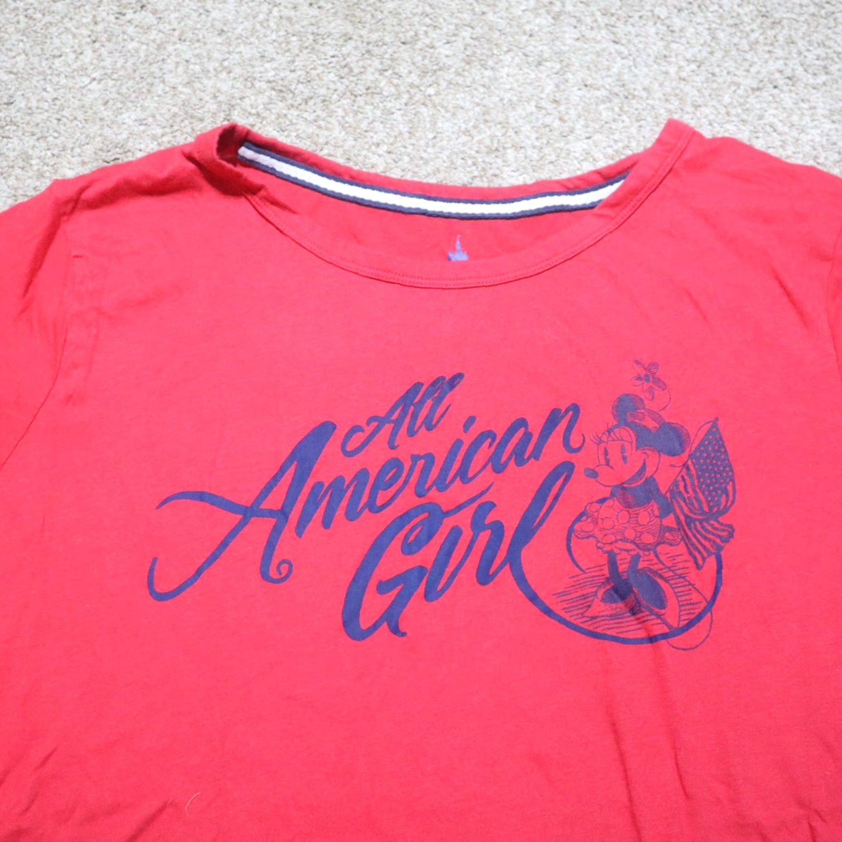 Disney Disney Parks T-Shirt Minnie Red All American Girl Short Sleeve Women's 2XL XXL Shirt Size XXL / US 16-18 / IT 52-54 - 2 Thumbnail