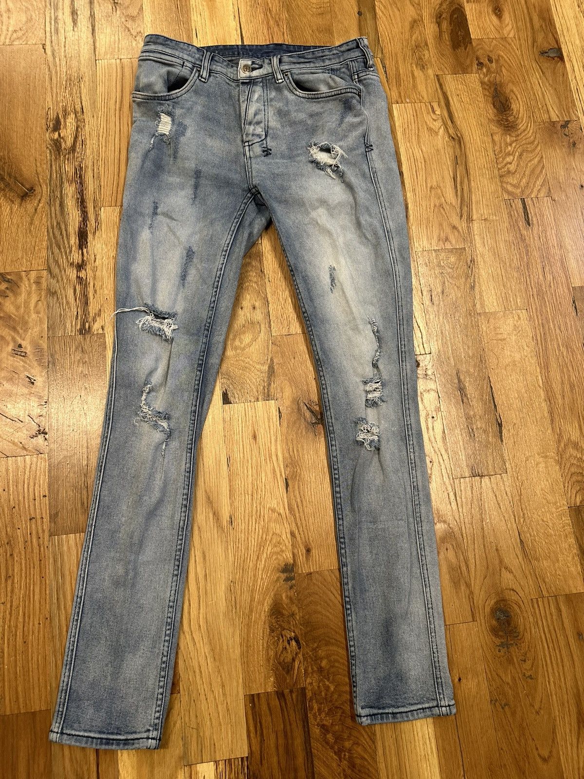 Ksubi Ksubi Distressed Blue Denim Jeans Size 31 Size US 31 - 1 Thumbnail