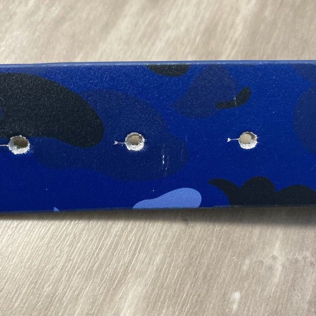 Bape BAPE LOGO rhinestone buckle leather belt Blue Camo crystal Size ONE SIZE - 6 Thumbnail