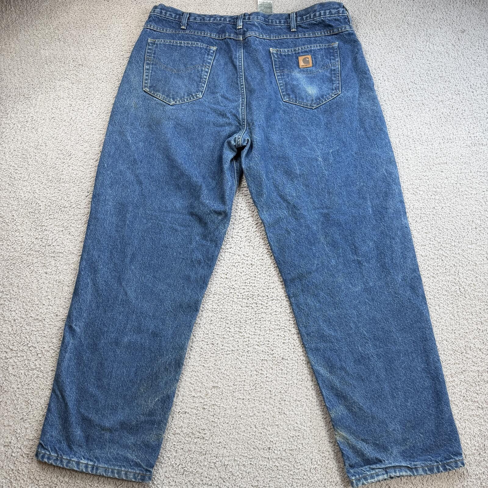 Carhartt Vintage Carhartt Flannel Lined Blue Denim Jeans 42x30 Size US 42 / EU 58 - 4 Thumbnail