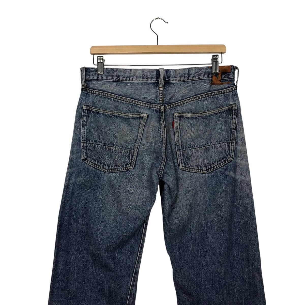 Japanese Brand Denim & Dungaree Distressed Straight Fit Sanforized Denim Size 32" / US 10 / IT 46 - 11 Thumbnail