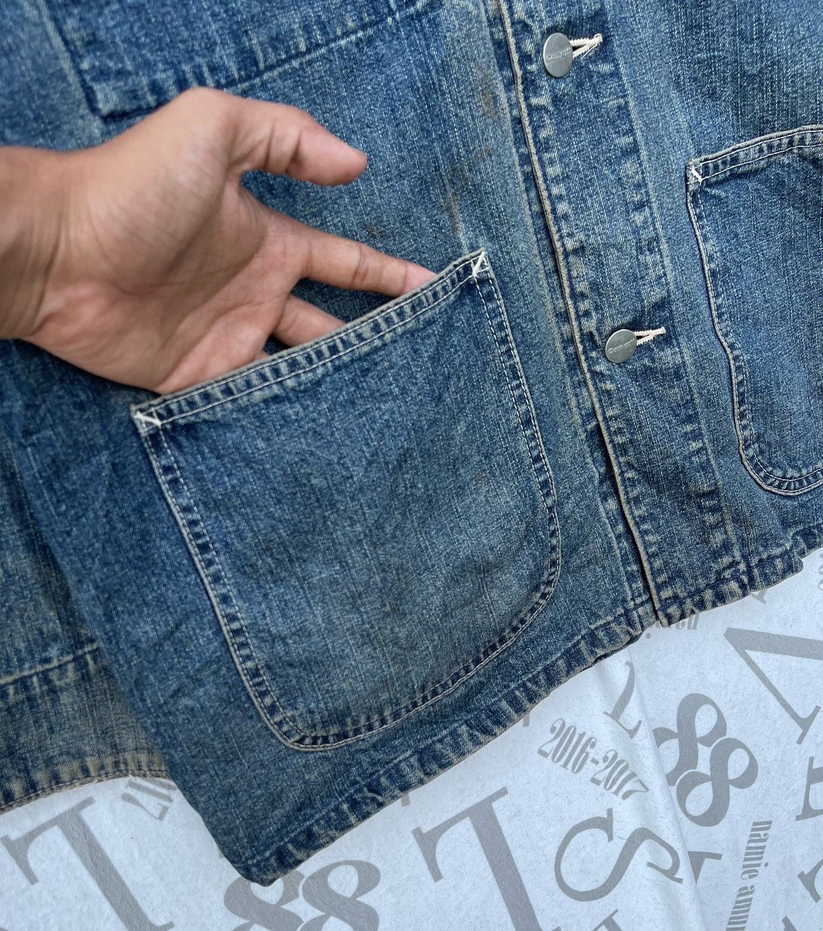 Carhartt 🔥Vintage Carhartt Men's Michigan Denim Chore Jacket Size US L / EU 52-54 / 3 - 9 Thumbnail