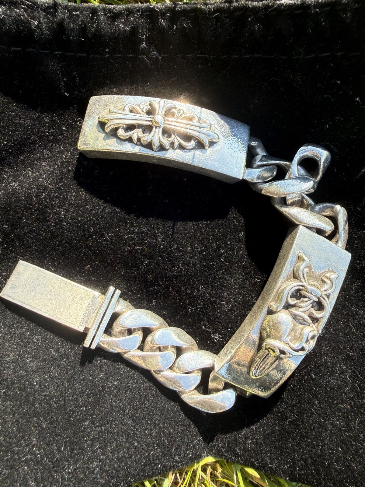 Chrome Hearts Chrome Hearts Daggheart & Floral ID Bracelet Size ONE SIZE - 1 Thumbnail