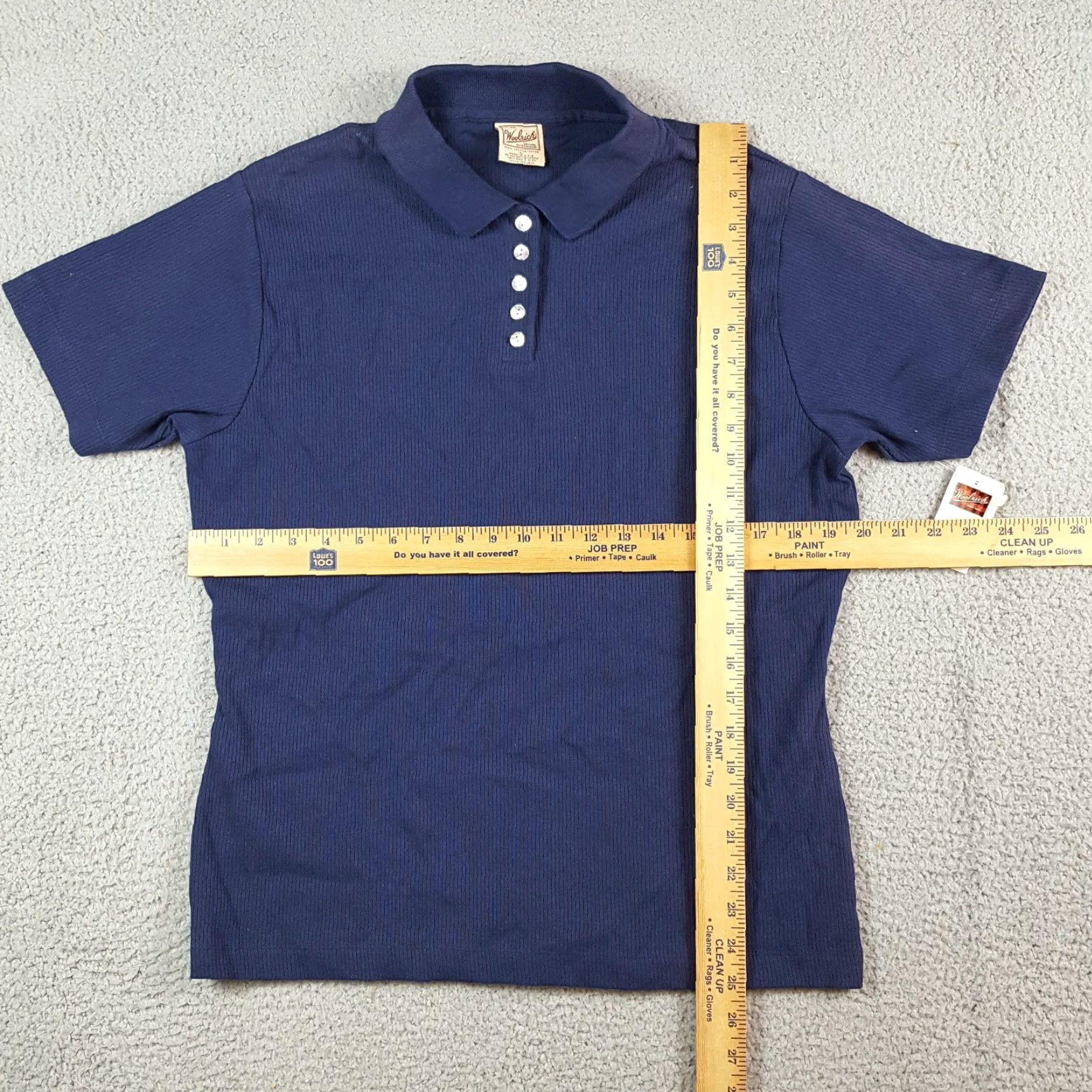 Vintage Woolrich Women's Polo Knit Collared Polo Navy Blue Size L Woolrich Polo Shirt 00s 90s Preppy Outdoor Retro Sports Casual Shirt Womens Size L / US 10 / IT 46 - 8 Thumbnail