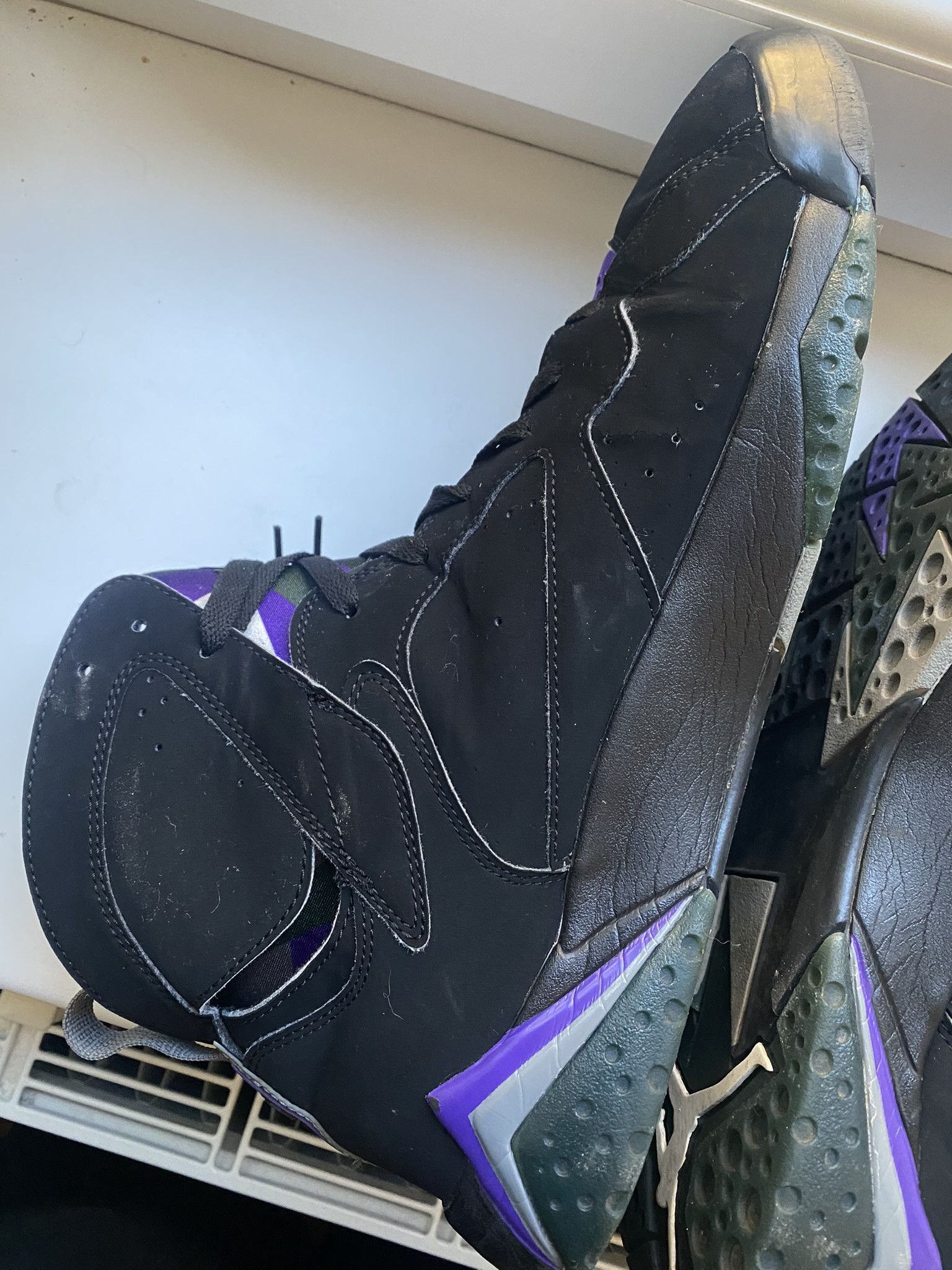 Designer × Jordan Brand Size 13 - Air Jordan 7 Retro PE Ray Allen Black Purple Size US 14 / EU 47 - 8 Thumbnail