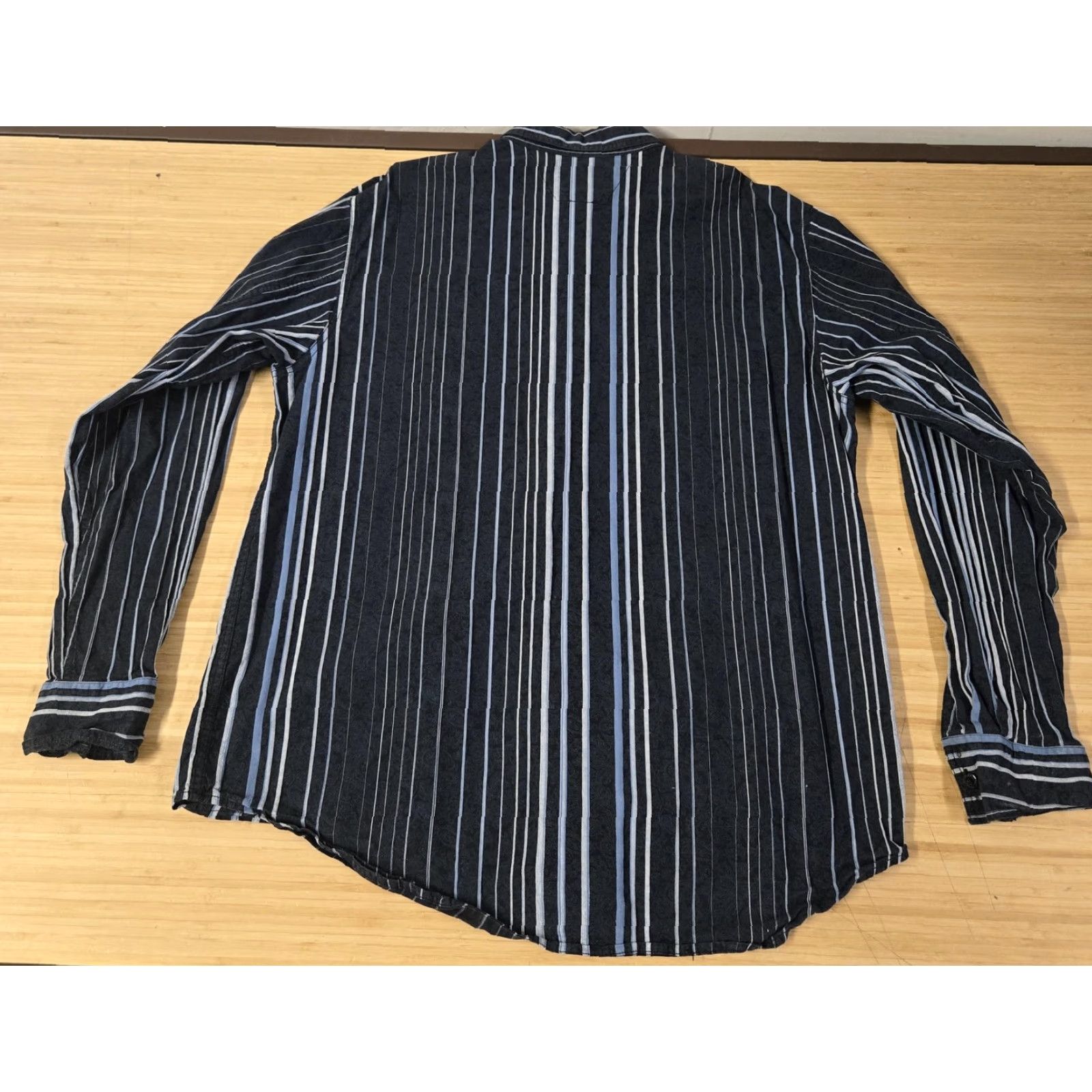 Harley Davidson Harley-Davidson Shirt Mens XL Tall Black White Stripe Paisley Button Down Casual Size US XL / EU 56 / 4 - 5 Thumbnail