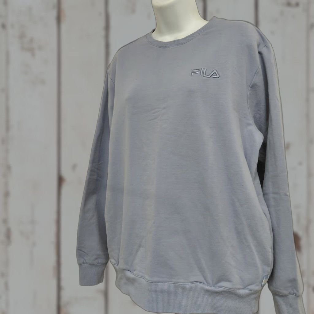 Fila FILA Sweatshirt Womens XL Light Blue French Terry Logo Crewneck Long Sleeve Size XL / US 12-14 / IT 48-50 - 1 Thumbnail