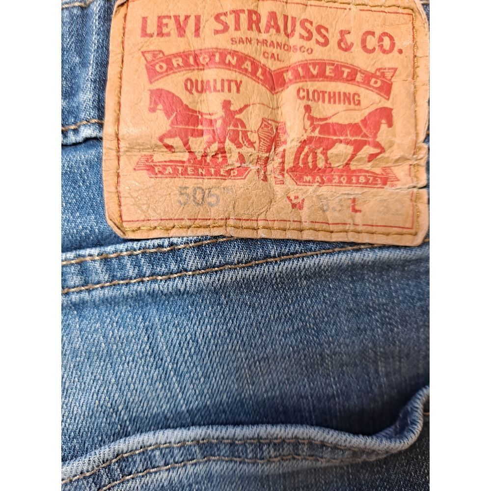 Levi's Levi's 505 Classic Straight Leg Medium Wash Denim Jeans Men Size US 33 - 2 Thumbnail