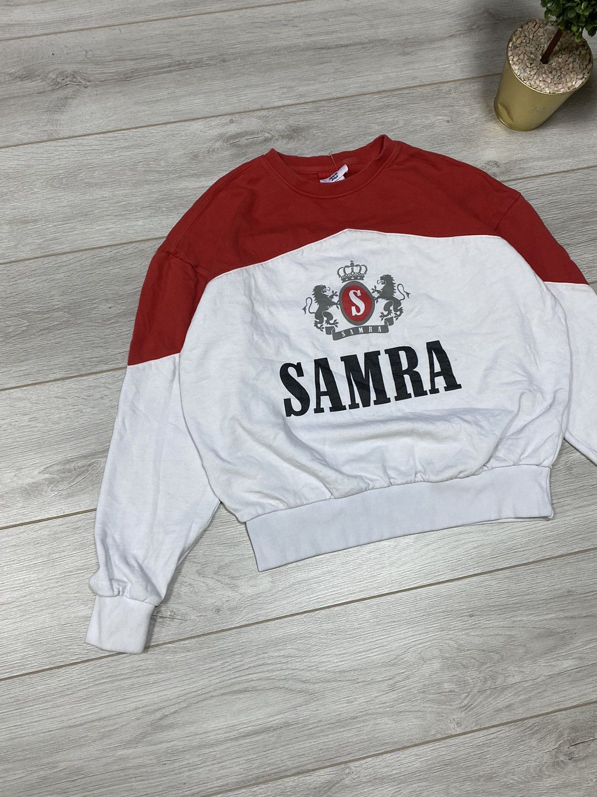 Vintage Marlboro Samra vintage big logo sweatshirt cigarette Size US L / EU 52-54 / 3 - 5 Thumbnail