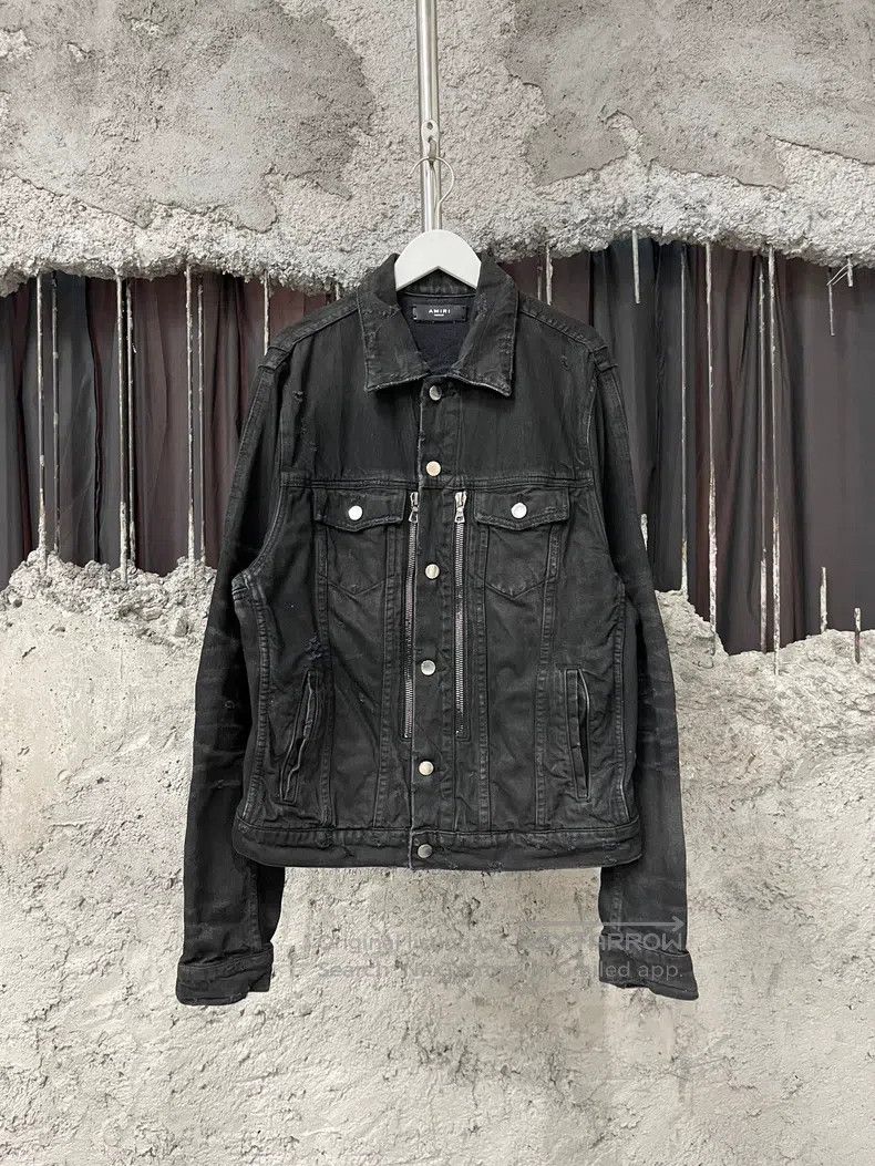 Amiri Amiri Water-washed black denim jacket Size US M / EU 48-50 / 2 - 1 Thumbnail