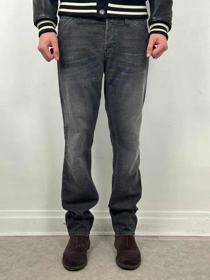 Gucci 2010s Gucci Grey Denim Straight-Leg Jeans Size US 33 - 2 Thumbnail