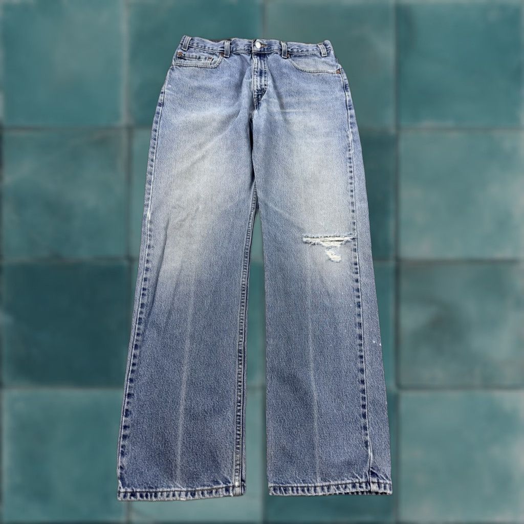 Levi's VINTAGE Levi’s 505 Jeans Mens 32x31 Blue Tagged 36x32 Slim Straight Faded Comfort Men Jeans Size US 32 / EU 48 - 1 Thumbnail