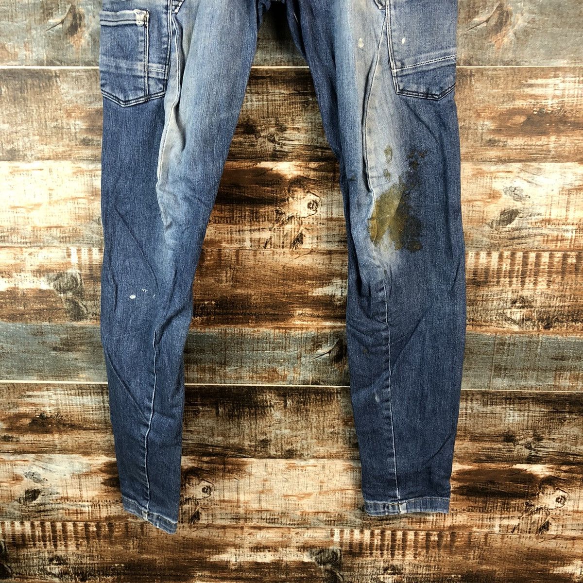 Japanese Brand Even River Blue Distressed Denim Multipocket Pants #A2170 Size US 29 - 6 Thumbnail