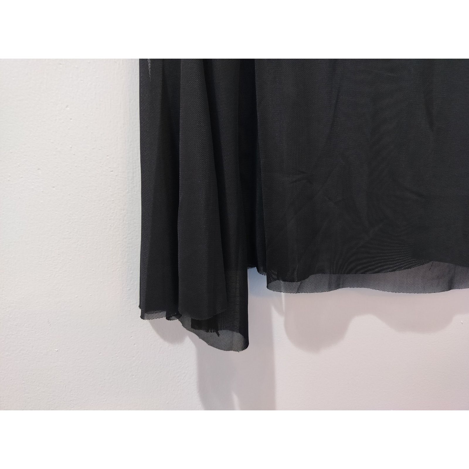 Other Fig & Olive Black Sheer Bell Sleeve Crop Top Raw Edge Size M Size M / US 6-8 / IT 42-44 - 4 Thumbnail