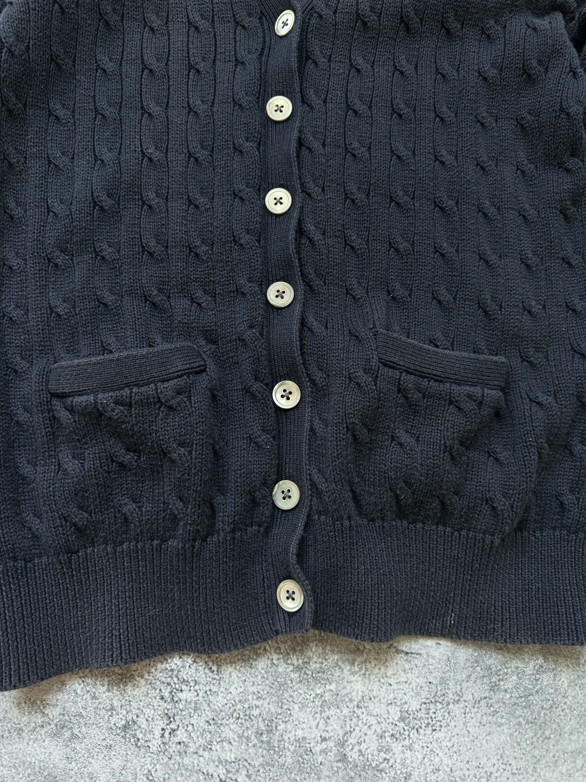 Polo Ralph Lauren × Vintage Vintage Polo Ralph Lauren Cable-Knit Cardigan Dark Blue Size US M / EU 48-50 / 2 - 4 Thumbnail