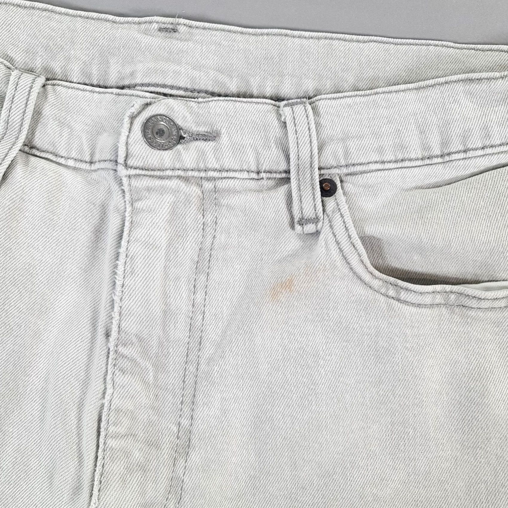 Levi's Levis 541 Jeans Athletic Fit W35 L32 Grey Denim 5-Pocket Stretch Zip Fly Mens Regular Modern Straight Vintage: No Size US 35 - 3 Thumbnail