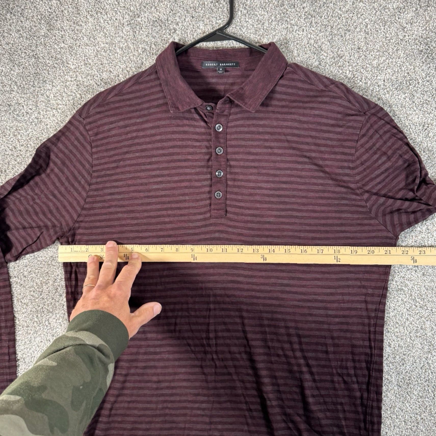 Vintage Robert Barakett Polo Shirt M Striped Dark Academia Preppy Classic Quiet Luxury Mens Red Size US M / EU 48-50 / 2 - 3 Thumbnail
