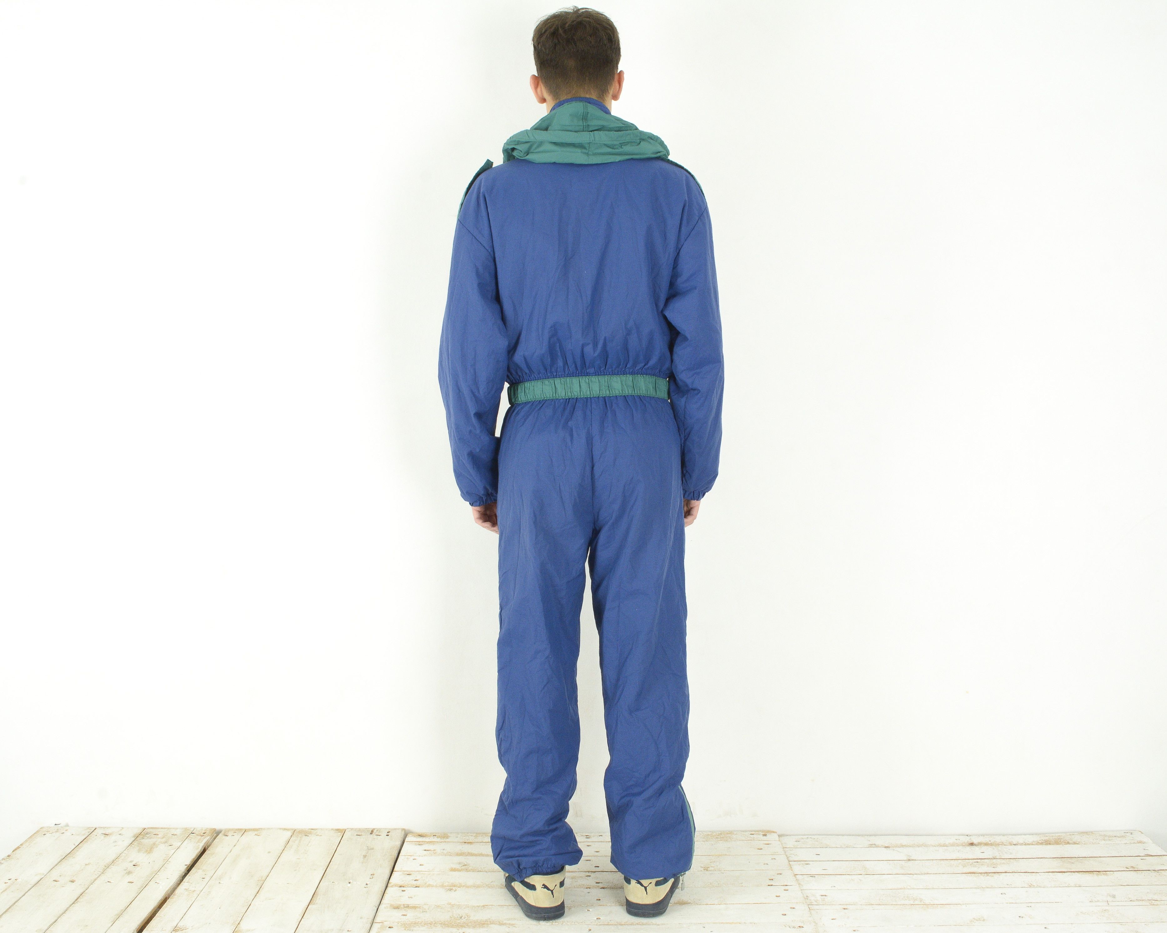 Vintage SKILA Mens L Insulated Snowsuit Jumpsuit EU 52 Padded Blue Size US 36 / EU 52 - 6 Thumbnail