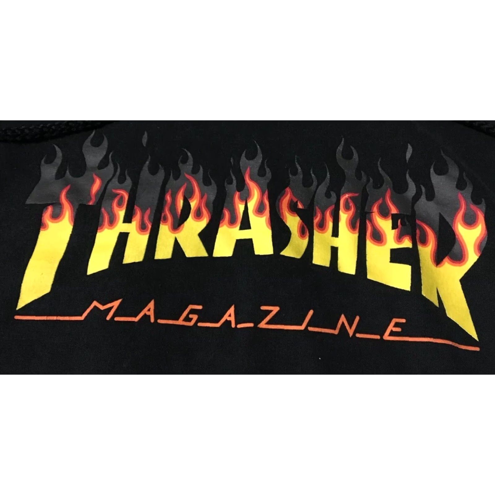 Spitfire Thrasher Distressed Bleach Hoodie M Anti Hero Skate Surf Independent FA Grunge Shirt Mens Black 90s Skater Punk Rock Retro Pullover Size US M / EU 48-50 / 2 - 2 Thumbnail