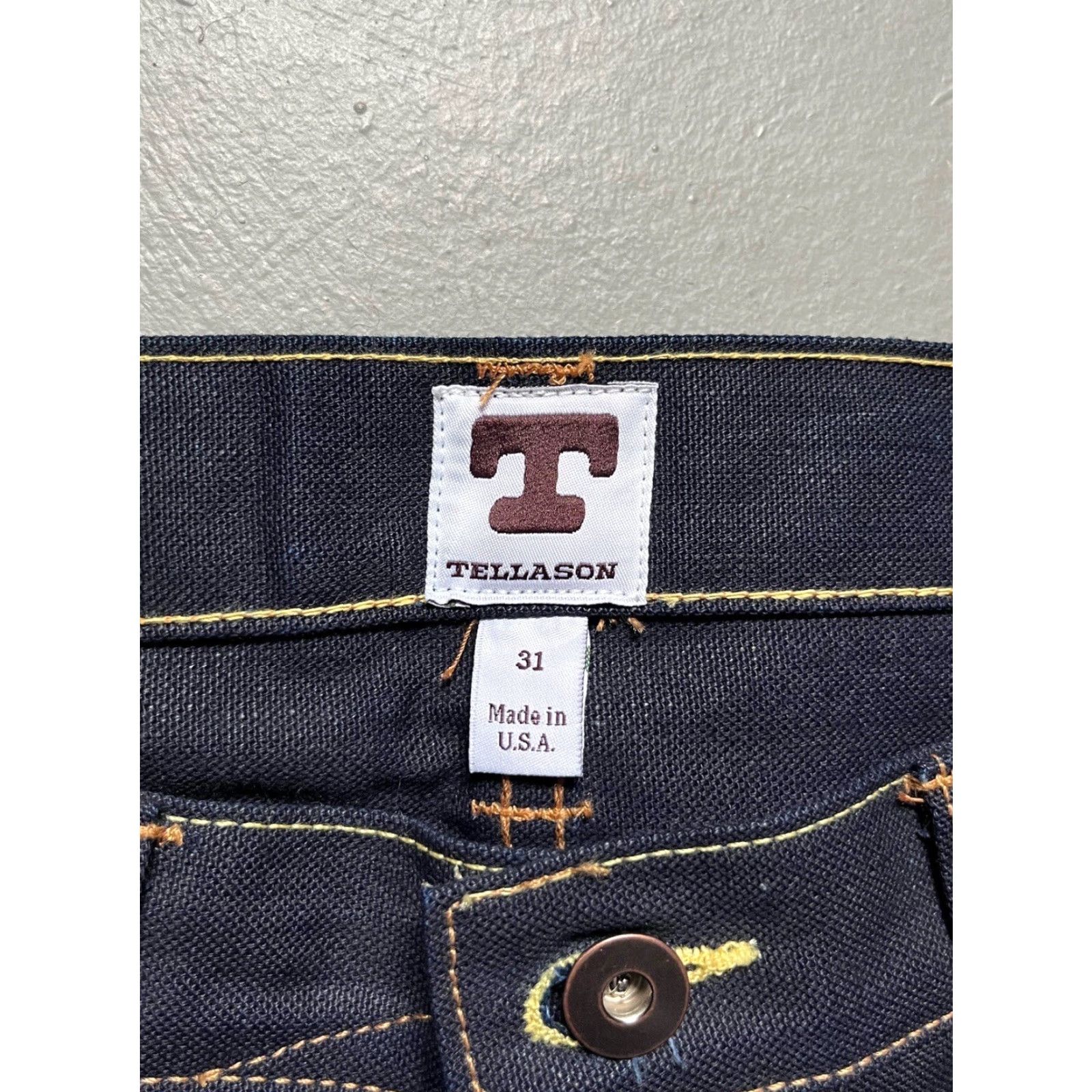 Tellason Tellason Jeans Blue Denim 31 Regular Men Made In USA Selvedge USA Vintage? Size US 31 - 6 Thumbnail