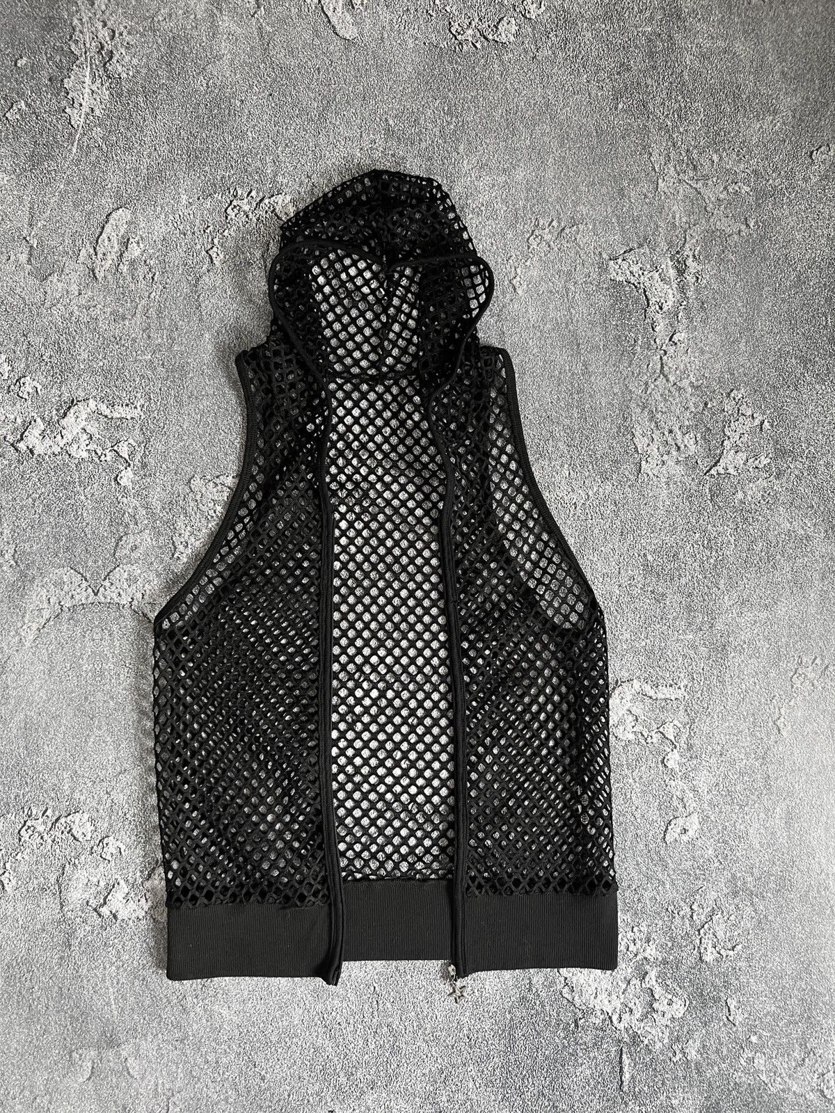 Japanese Brand Y2K mesh tank top hooded zip rave avant garde gothic Size M / US 6-8 / IT 42-44 - 5 Thumbnail