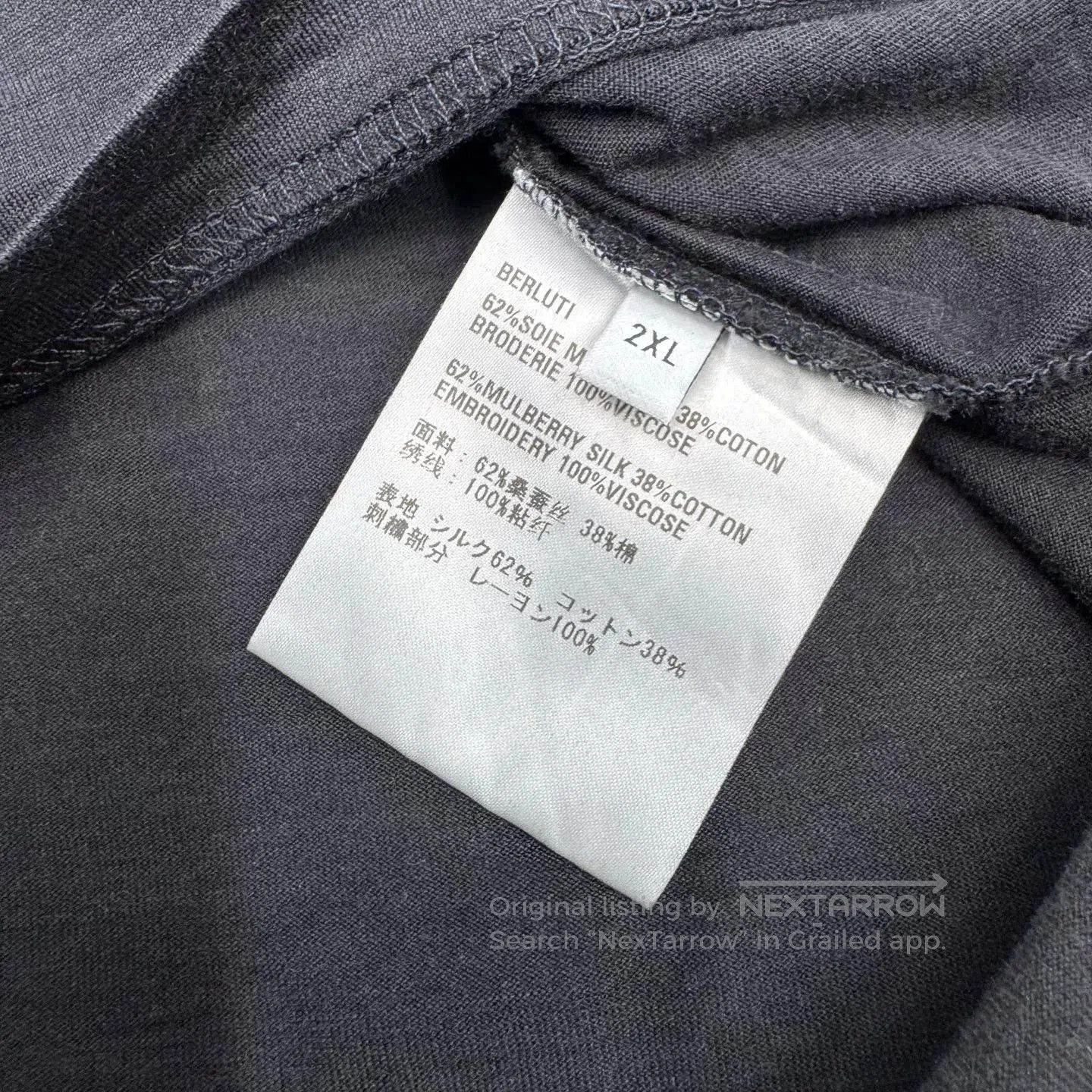 Berluti Berluti Cuff Embroidery T-Shirt. Size US XXL / EU 58 / 5 - 4 Thumbnail