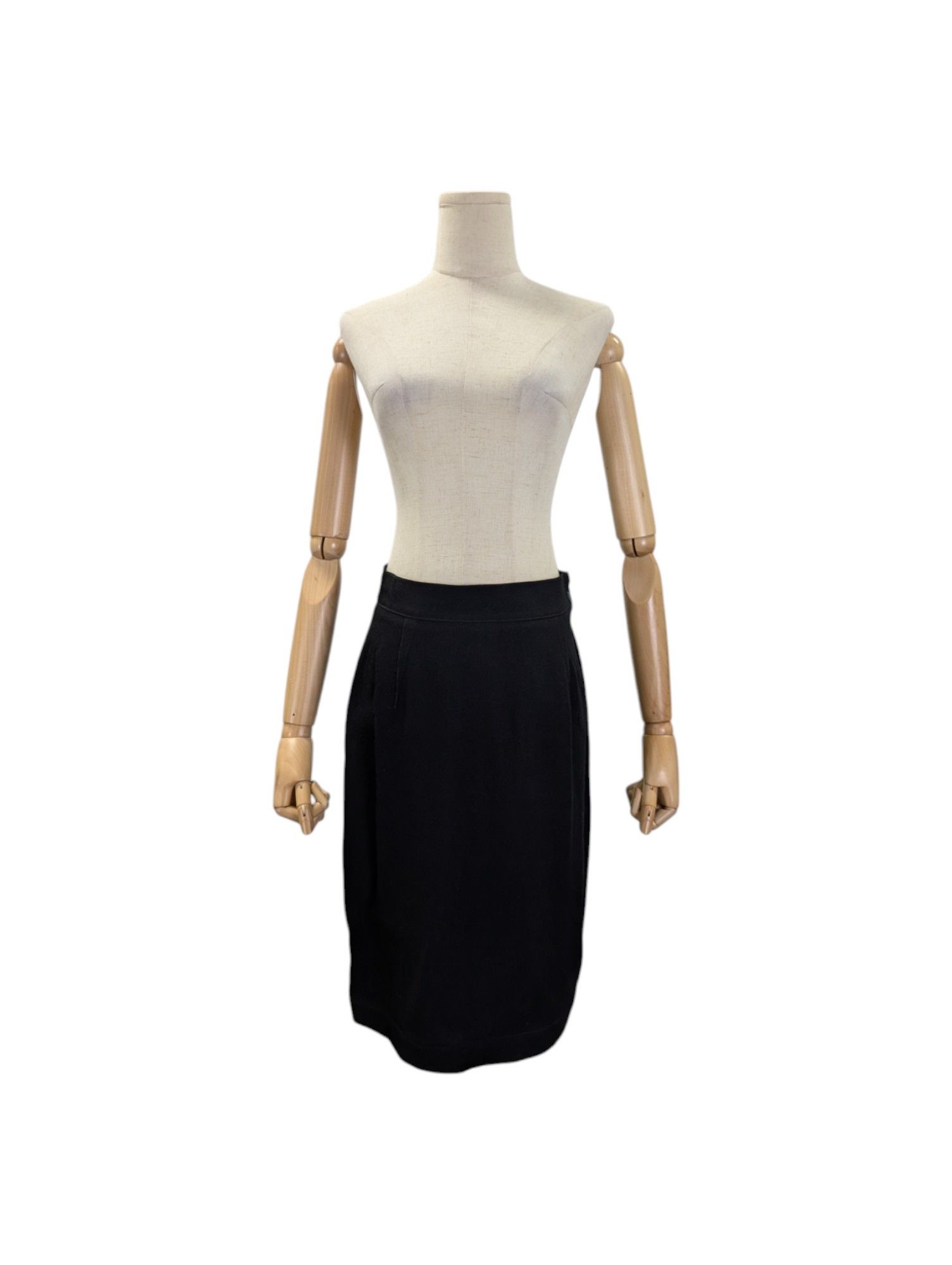 Thierry Mugler Black Wool Skirt Size 28" / US 6 / IT 42 - 1 Thumbnail