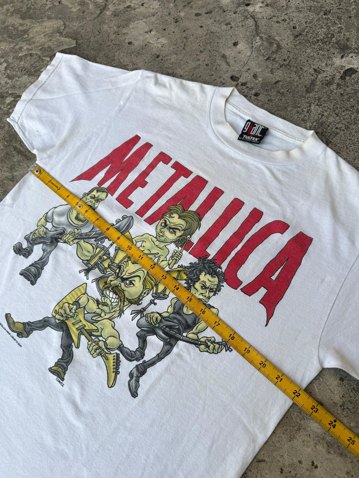 Band Tees Rare Vintage 90's Metallica Cartoon Big Print Tshirt Size US L / EU 52-54 / 3 - 8 Thumbnail