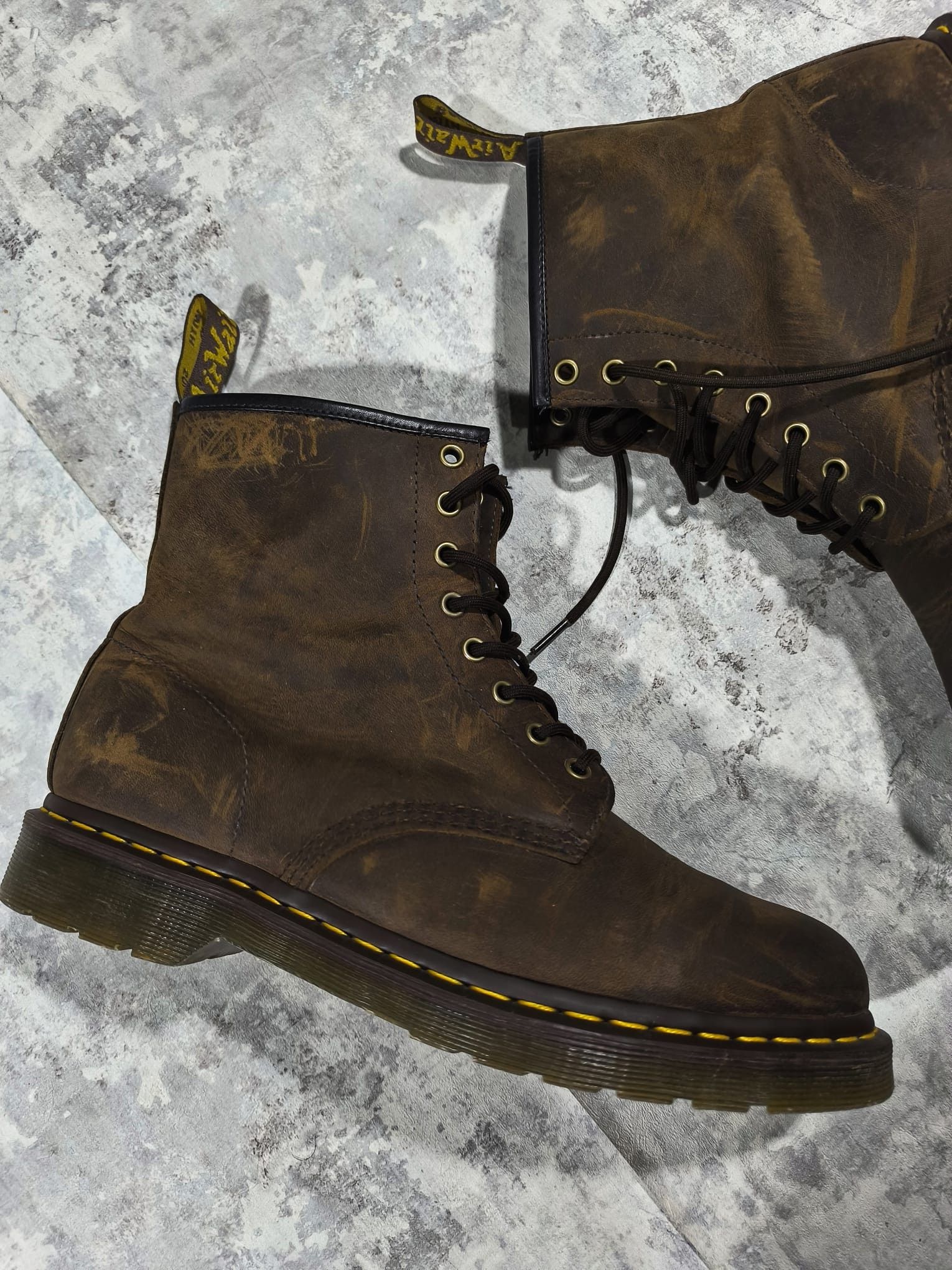 Dr. Martens Dr. Martens Doc Martens 1460 Crazy Horse Leather Brown Boots Size US 12 / EU 45 - 5 Thumbnail