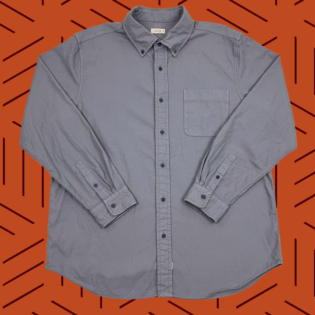AYR AYR Shirt Mens XL Relaxed Blue Cotton Casual Pocket Long Sleeve Button Down L/S Size US XL / EU 56 / 4 - 1 Thumbnail