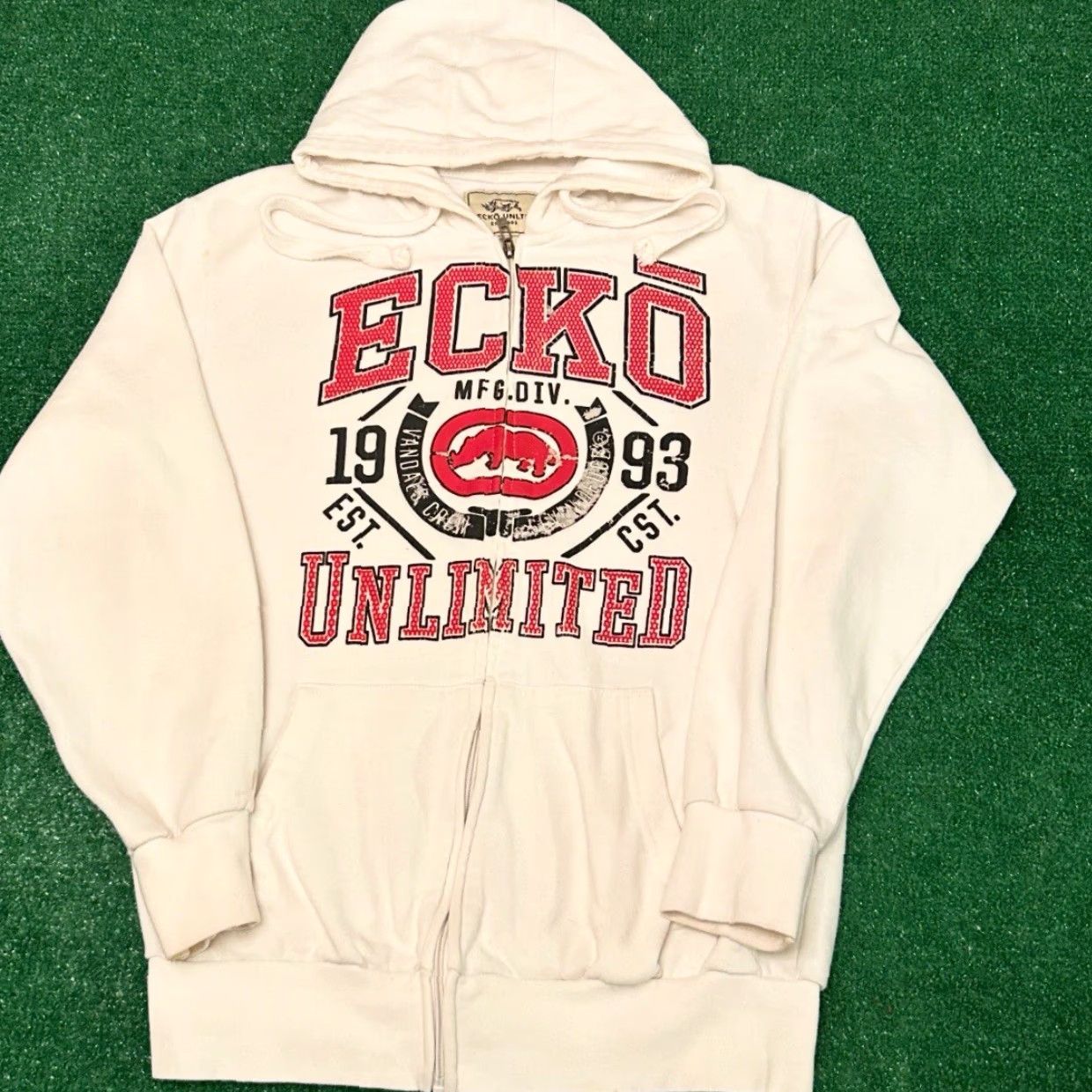 Ecko Unltd. VINTAGE Ecko Unltd Logo Full Zip Hoodie Mens Size M White Red Hoodie Size US M / EU 48-50 / 2 - 4 Thumbnail