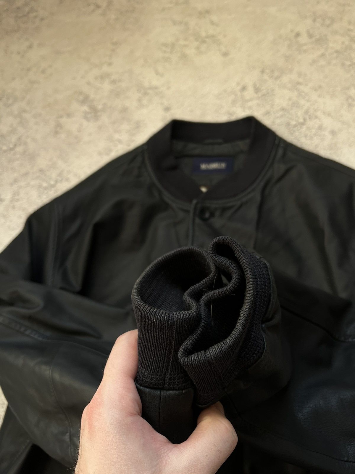 Other MABRUN Luxury Leather Bomber Jacket (MA-1 style) Size US L / EU 52-54 / 3 - 4 Thumbnail