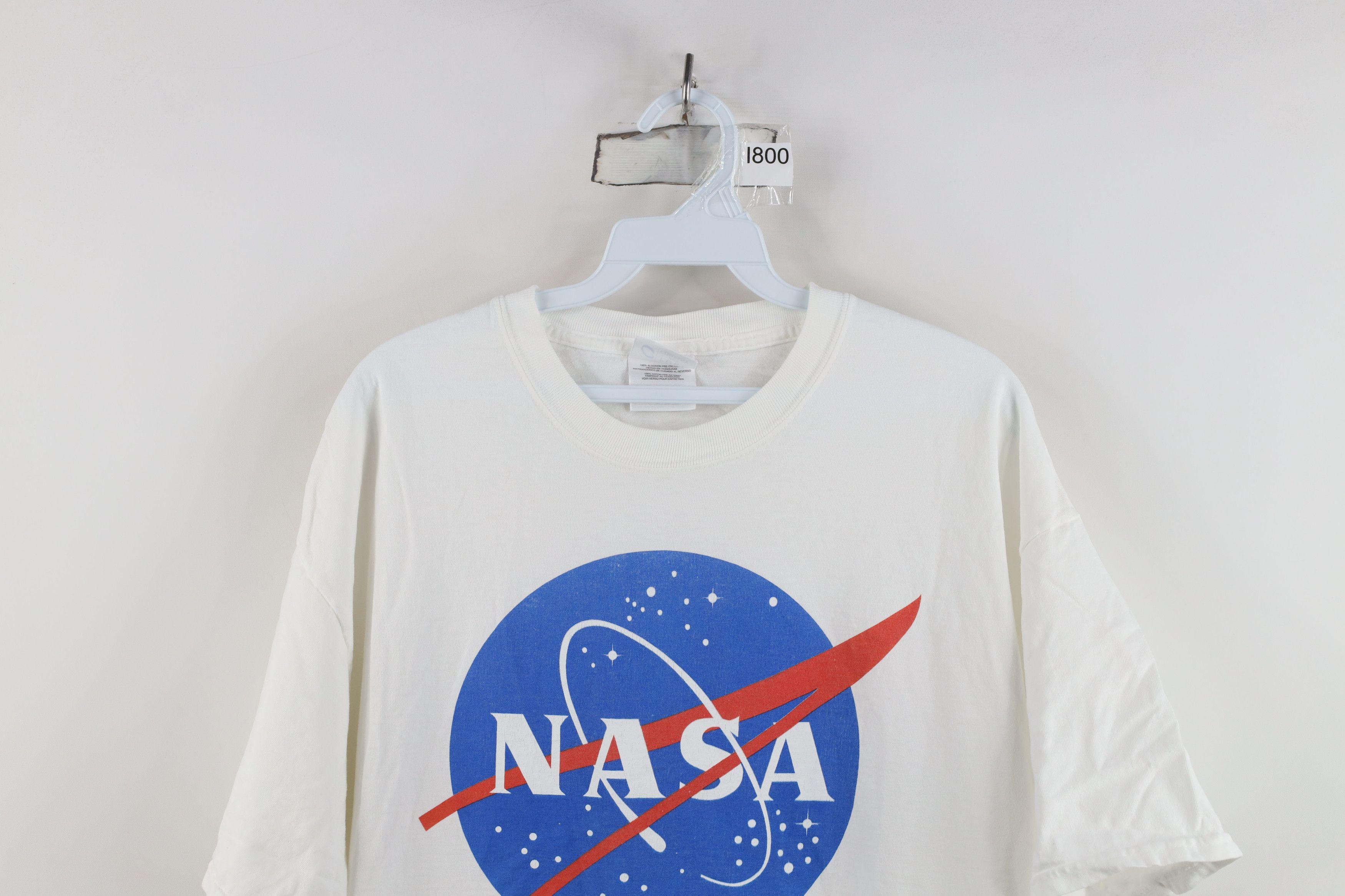 Vintage Vintage 90s Y2K NASA Space Short Sleeve T-Shirt White Cotton Size US XL / EU 56 / 4 - 2 Thumbnail