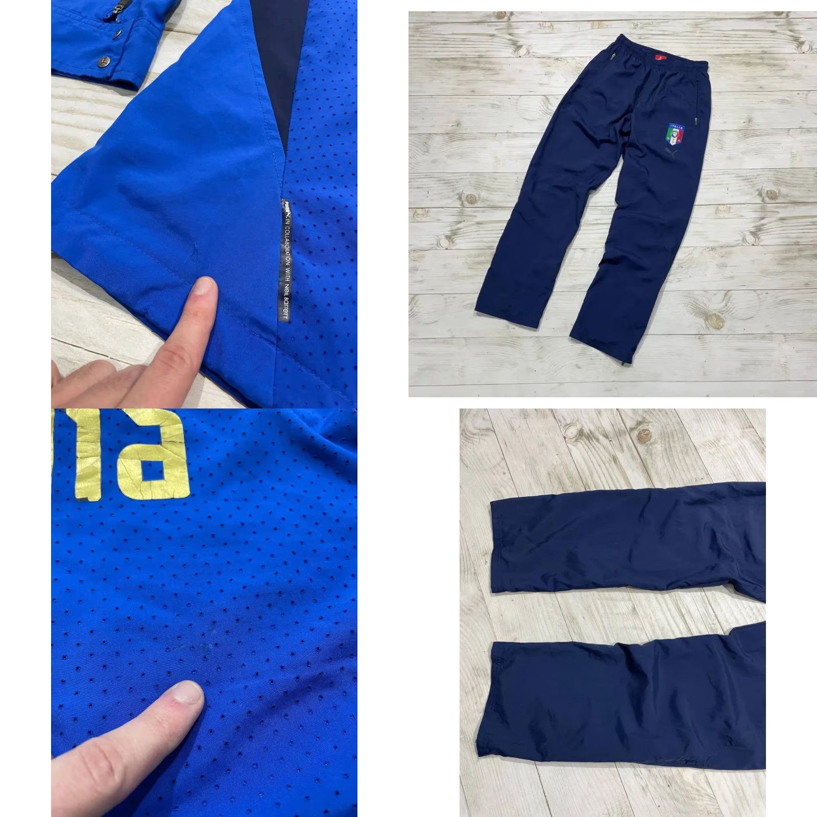Puma VINTAGE PUMA Italy Jacket And Pants Tracksuit 2006 Track Men Size S Blue Size 36R - 10 Thumbnail