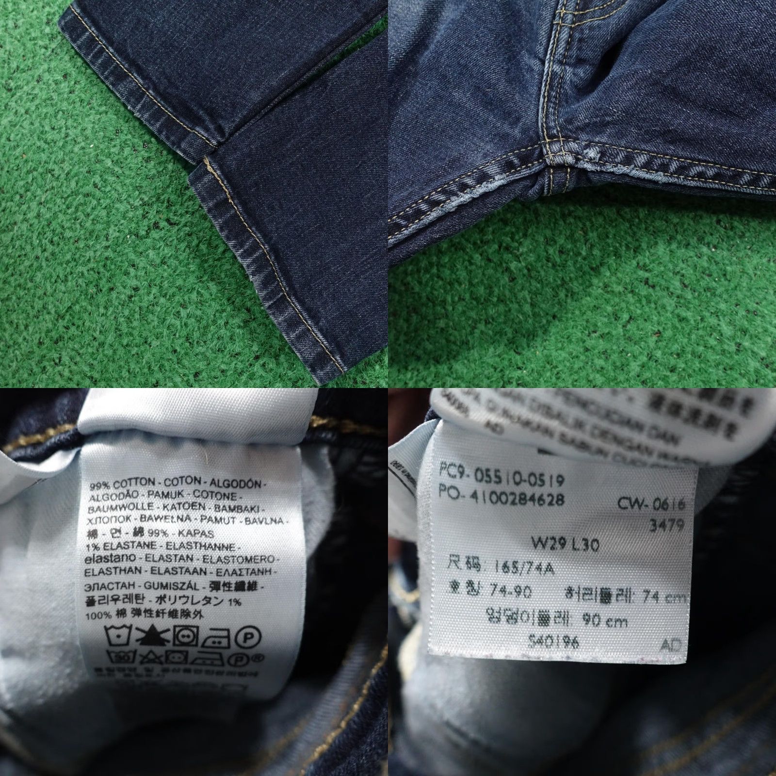 Levi's VINTAGE Levi's 510 Jeans Mens Slim Fit Skinny Denim Pants 29x30 Blue Cotton Elastane W29 L30 Size US 29 - 8 Thumbnail