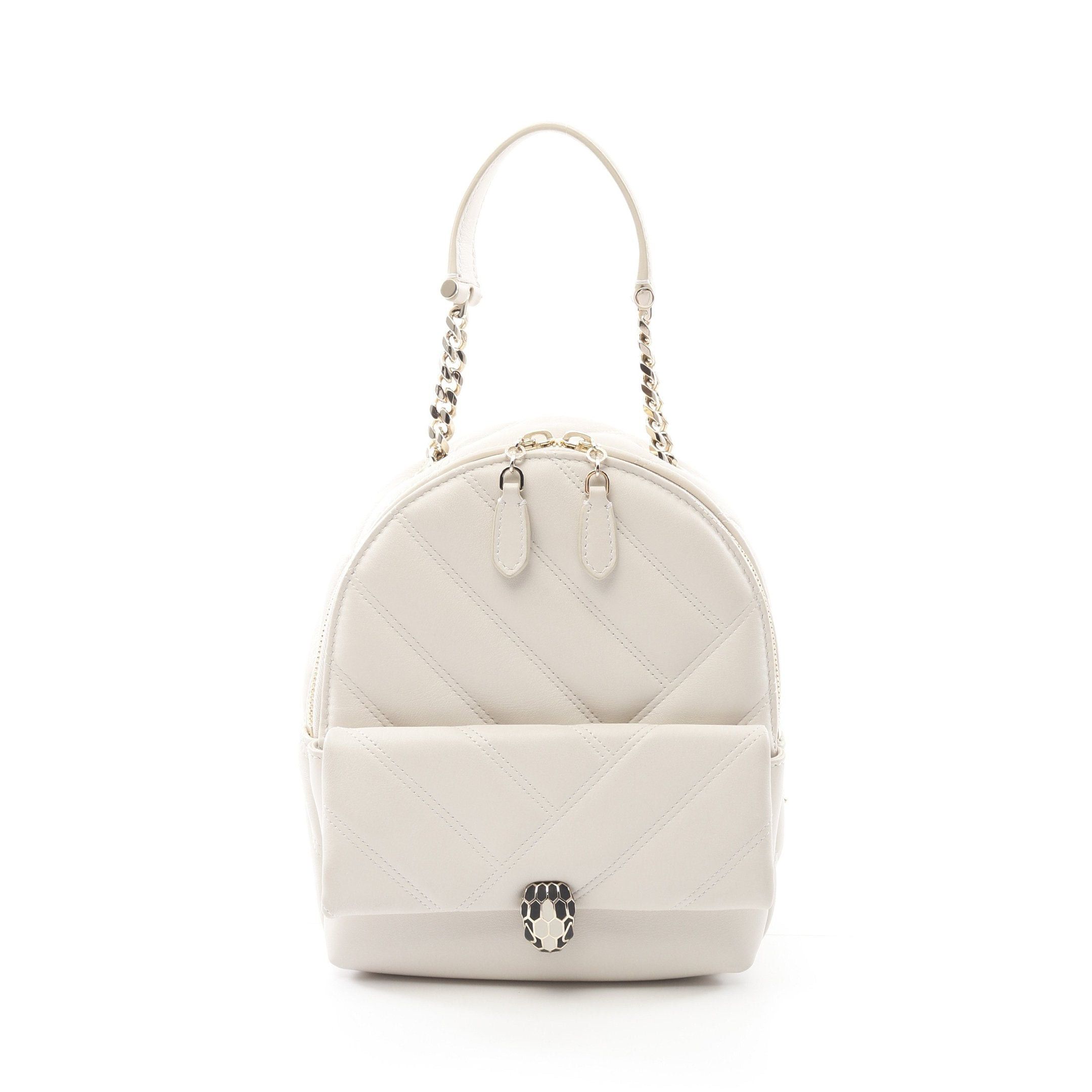 Bvlgari Bvlgari Serpenti Backpack Rucksack Leather Off White Size ONE SIZE - 1 Thumbnail