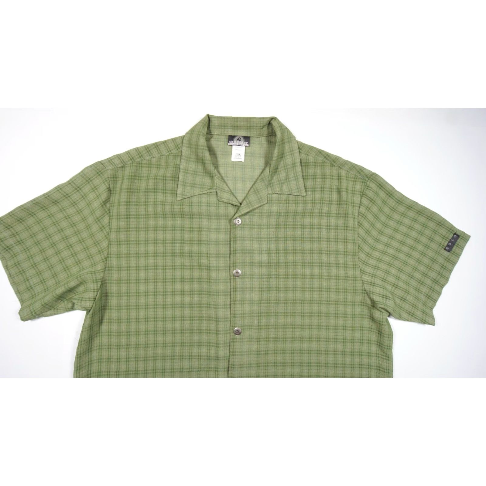 Vintage VINTAGE Solo Semore Shirt Men Large Green Button Down 90s Y2K Skate Rave Chicano Men Size US L / EU 52-54 / 3 - 2 Thumbnail