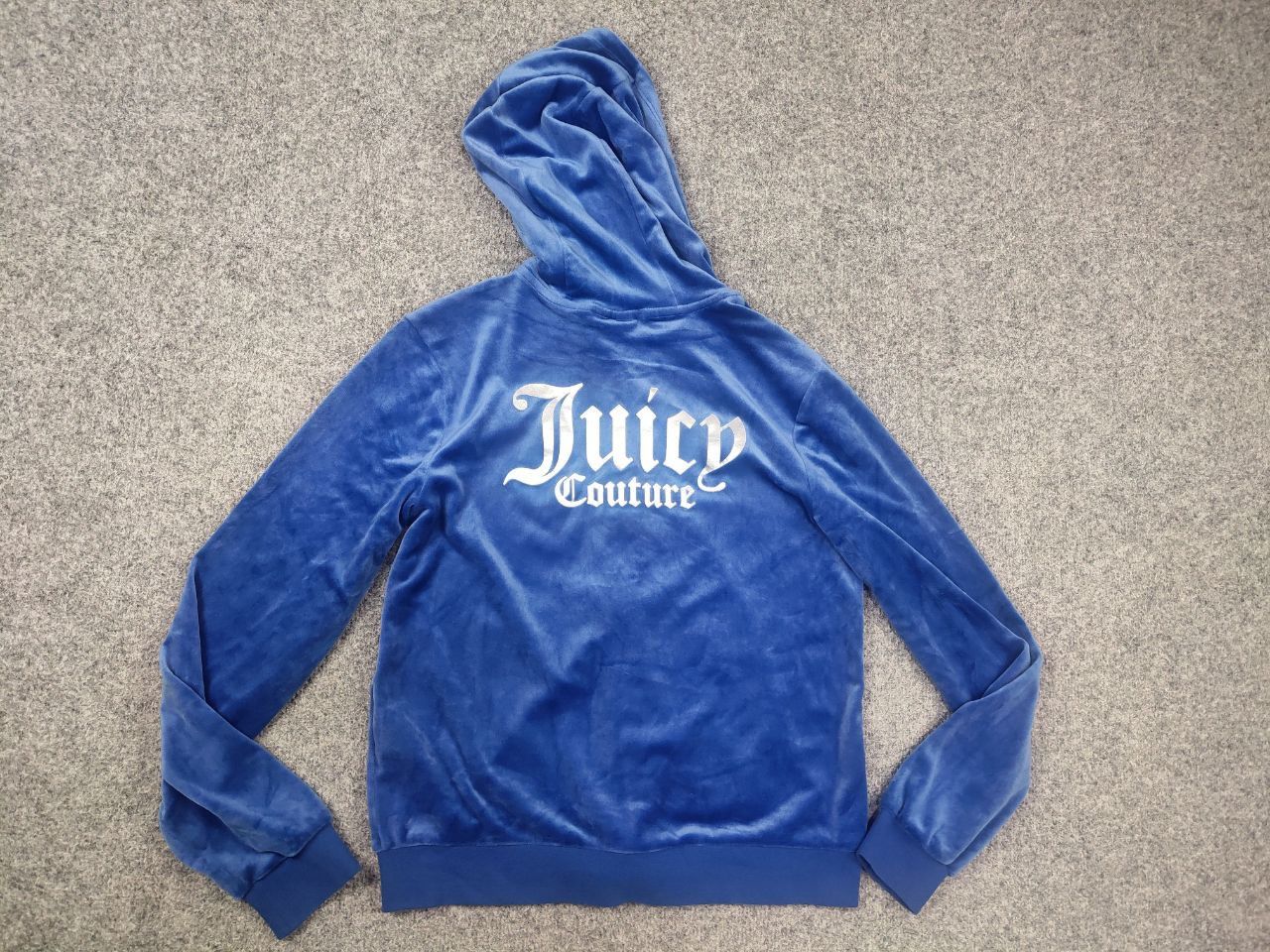 Juicy Couture Juicy Couture Blue Graphic velour zip Hoodie Vintage Y2k Size XL / US 12-14 / IT 48-50 - 7 Thumbnail