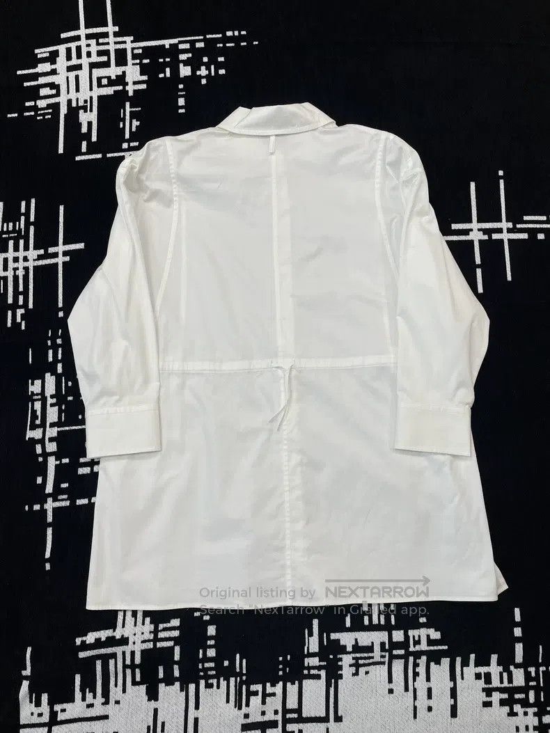 Hermes Hermes White drawstring waist-tie shirt dress Size XS / US 0-2 / IT 36-38 - 3 Thumbnail