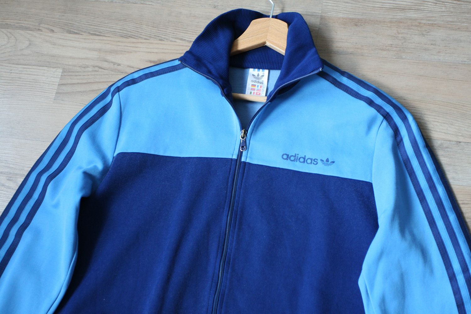 Adidas Vintage Adidas 1970's Yugoslavia Tracksuit Track Top Blue Size US S / EU 44-46 / 1 - 2 Thumbnail