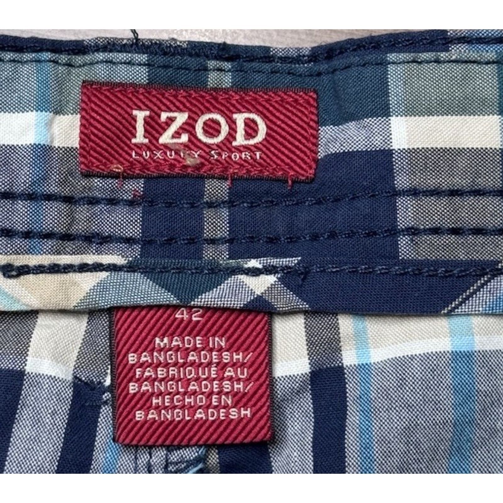Izod NWT Izod Mens 42x10 Plaid Shorts Y2k Vintage Skater Retro Size US 42 / EU 58 - 4 Thumbnail
