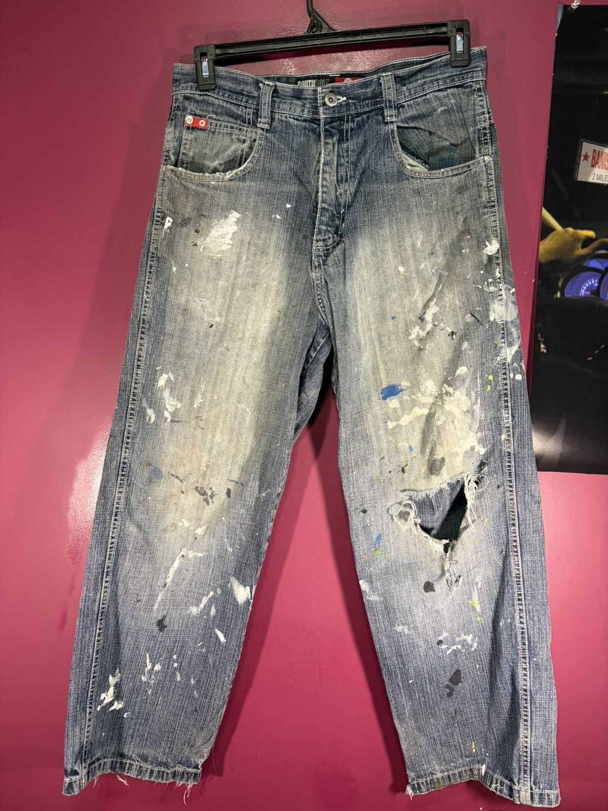 Southpole South pole vintage paint splatter jeans Size US 32 / EU 48 - 1 Thumbnail